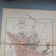 Mapas contemporáneos: MAPA PLANO HISTORICO JAEN 1910 INSTITUTO GEOGRAFICO ESTADISTICO ANDALUCIA EXCELENTE CONSERVACION. Lote 156813750