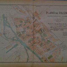 Mapas contemporáneos: MAPA Y PLANO HISTORICO PALENCIA 1910 INSTITUTO GEOGRAFICO ESTADISTICO CASTILLA LEON EXCELENTE CONSER. Lote 156966346