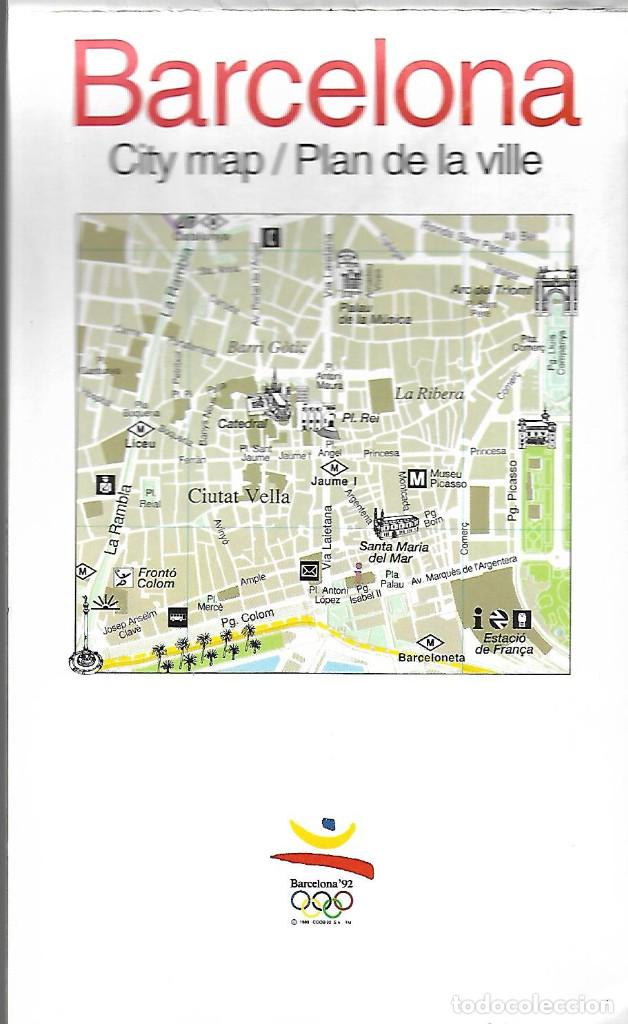 Mapas contempor&aacute;neos: MAPA DE BARCELONA 92 CIUDAD Y VILLA - Foto 1