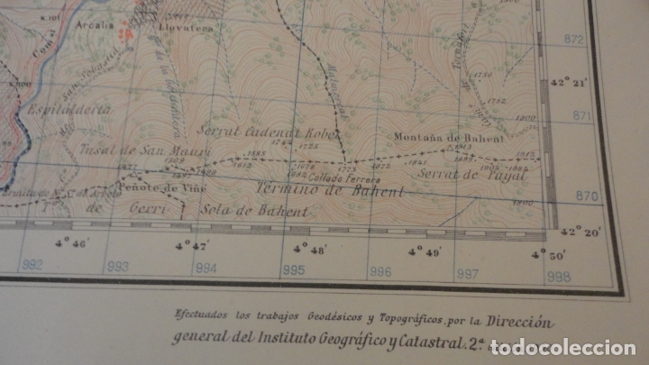 Mapas contempor&aacute;neos: ANTIGUO MAPA DE SORT.LERIDA. EDICION MILITAR 1950 - Foto 3