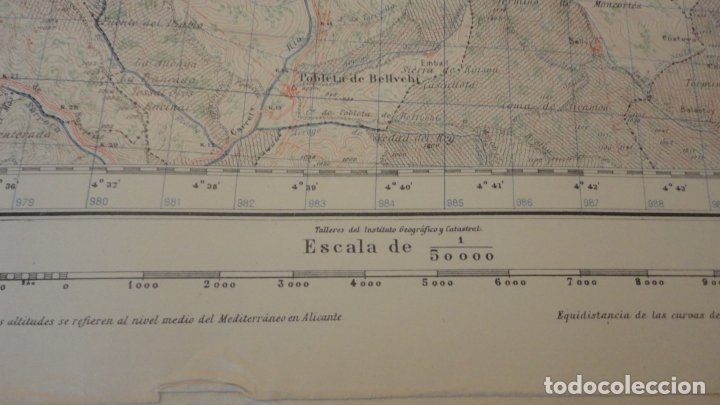 Mapas contempor&aacute;neos: ANTIGUO MAPA DE SORT.LERIDA. EDICION MILITAR 1950 - Foto 4