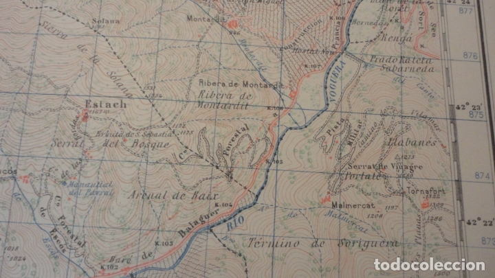 Mapas contempor&aacute;neos: ANTIGUO MAPA DE SORT.LERIDA. EDICION MILITAR 1950 - Foto 7