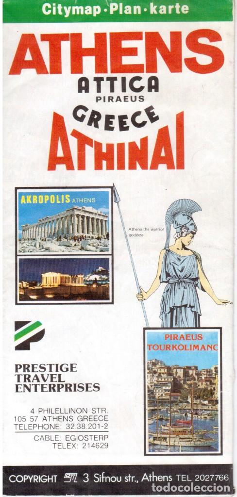 Mapas contempor&aacute;neos: MAPA ATHENS ATTICA PIRAEUS GREECE ATHINAL. - Foto 1