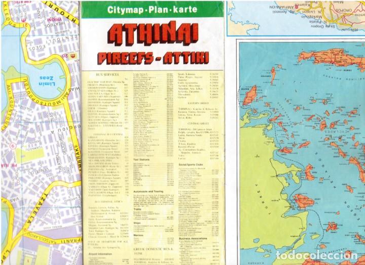 Mapas contempor&aacute;neos: MAPA ATHENS ATTICA PIRAEUS GREECE ATHINAL. - Foto 2