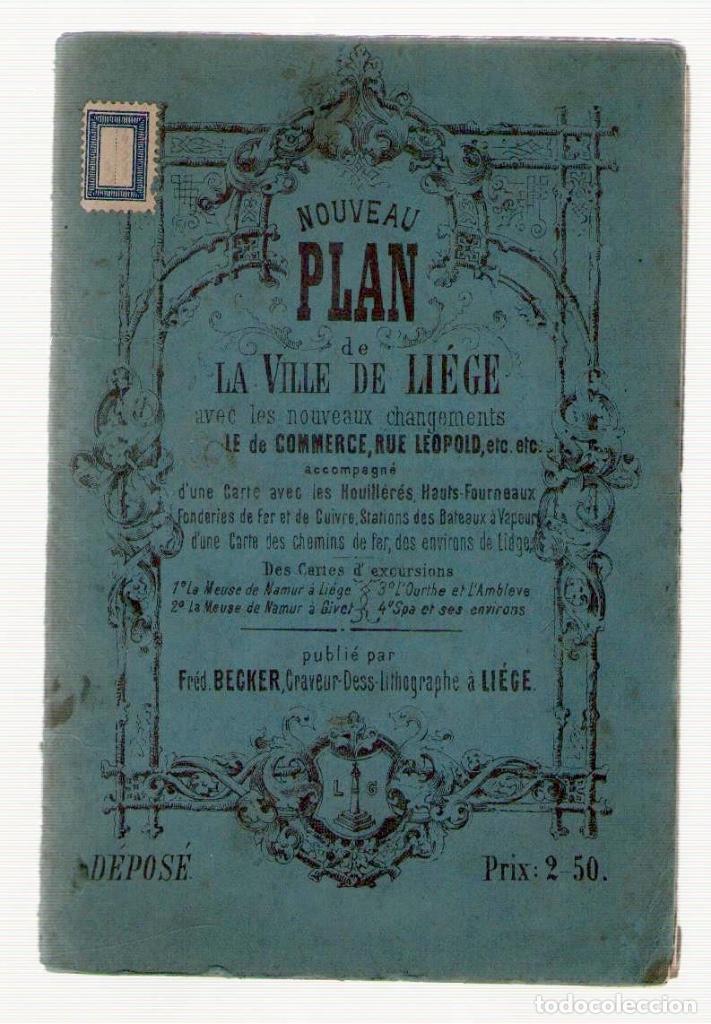 Mapas contempor&aacute;neos: NUMULITE P0104 Nouveau Plan La Ville de Li&eacute;ge Plano 1897 ?