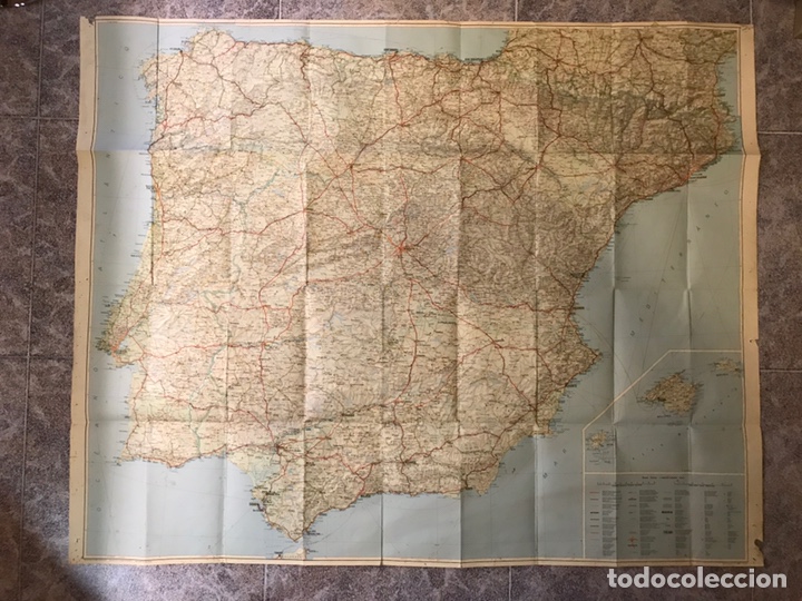 Mapas contempor&acirc;neos: ESPA&Ntilde;A. Mapa pol&iacute;tico de Espa&ntilde;a, Medidas: 1,15 x 90 cm., Hecho en Suiza (h.1960?)