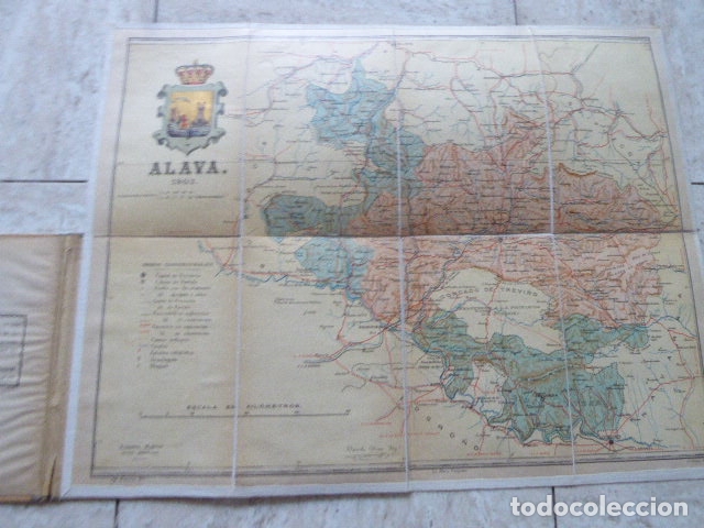 Mapas contempor&acirc;neos: MAPA DE LA PROVINCIA DE ALAVA. 1903. COLECCION DE CARTAS COROGRAFICAS. D. BENITO CHIAS Y CARB&Oacute;.