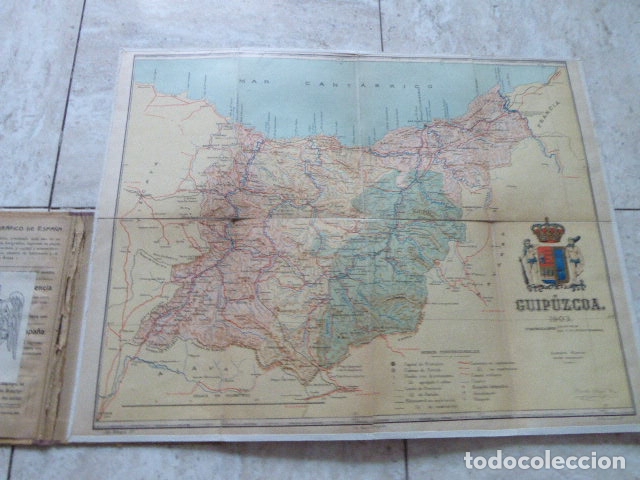 Mapas contempor&acirc;neos: MAPA DE LA PROVINCIA DE GUIPUZCOA. 1903. COLECCION DE CARTAS COROGRAFICAS. D. BENITO CHIAS Y CARB&Oacute;.