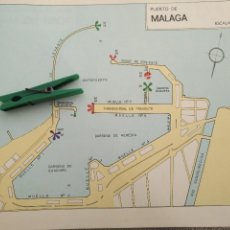 Mapas contemporáneos: AÑOS 60S PLANO MAPA PUERTOS MUELLES - PUERTOS DE CADIZ - MALAGA : TORRE DEL MAR Y PUERTO DE MALAGA