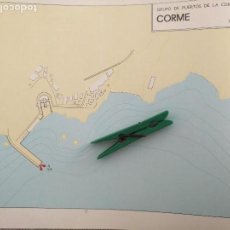 Mapas contemporáneos: AÑOS 60S PLANO MAPA PUERTOS MUELLES - PUERTO DE GALICIA LA CORUÑA - MALPICA Y CORME