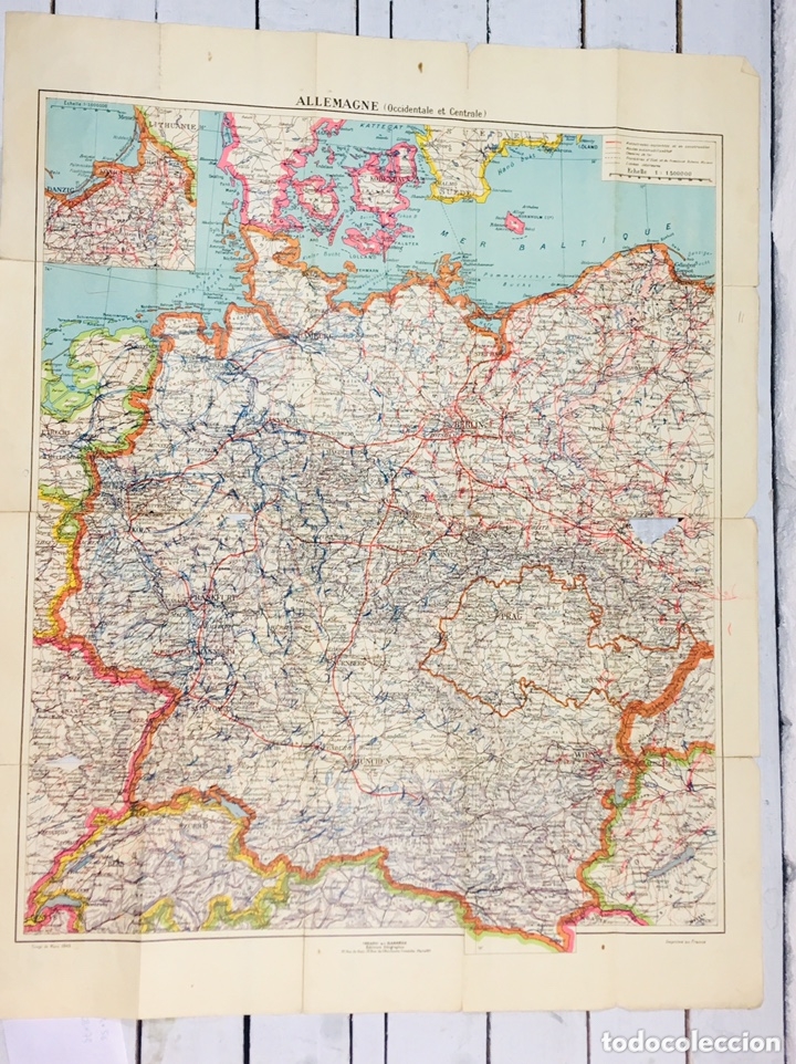 mapa de alemania segunda guerra mundial mapa ca - Compra venta en  todocoleccion