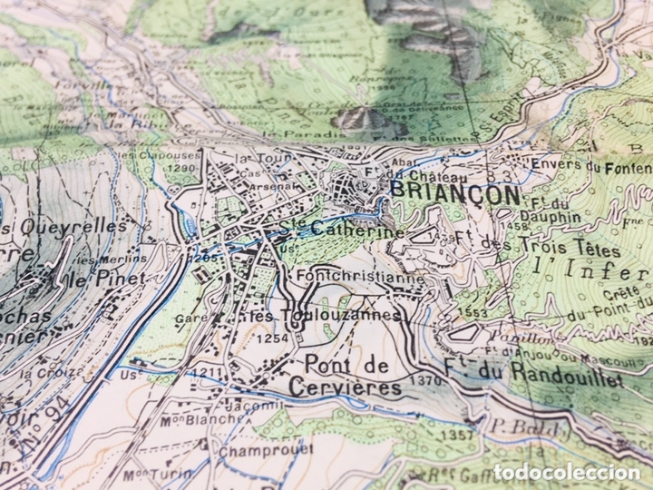 Contemporary maps: MAPA DEL MINISTERIO FRANCES DE TRANSPORTE PLANO BRIAN&Ccedil;ON A&Ntilde;OS 40-50