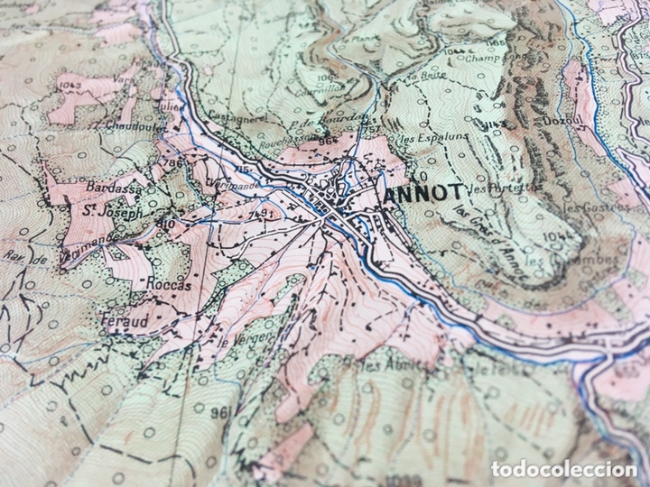 Contemporary maps: MAPA DEL MINISTERIO FRANCES DE TRANSPORTE PLANO ENTREVAUX A&Ntilde;OS 40-50