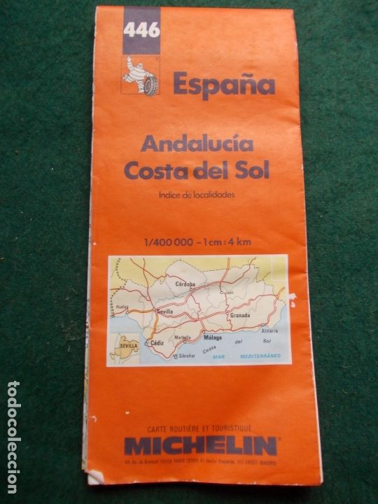 Mappe contemporanee: MAPA TOPOGRAFICO NACIONAL DE ESPA&Ntilde;A 1: 400.000  ANDALUCIA COSTA DEL SOL