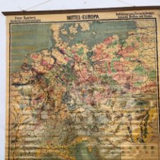 Mapas contemporáneos: MAPA ESCOLAR SOBRE LIENZO DE EUROPA CENTRAL - FINALES DEL XIX PRINCIPIOS DEL XX. Lote 175455427