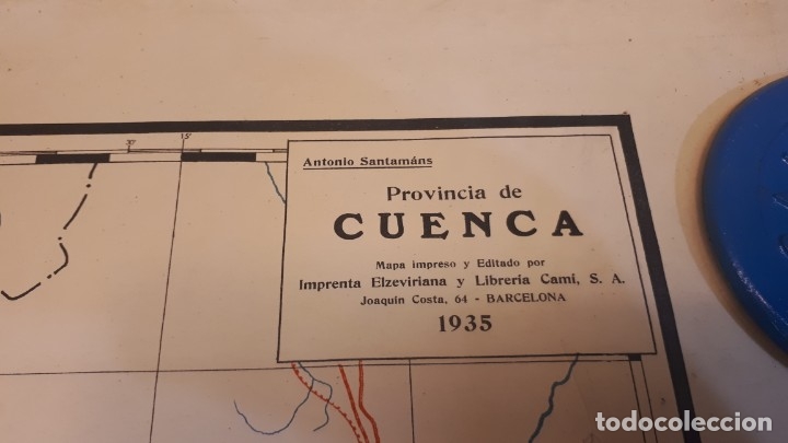 Mapas contempor&aacute;neos: Mapa de colegio, Cuenca, 1935, Santam&aacute;ns. - Foto 2