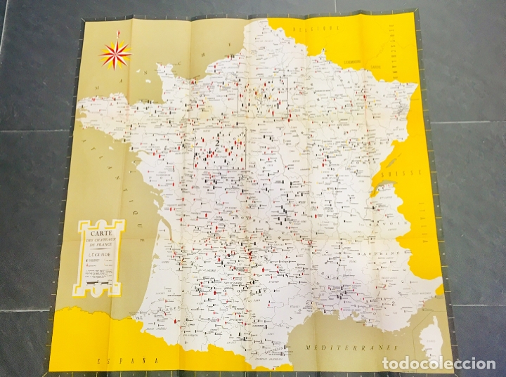 Mapas contempor&acirc;neos: PLANO DE CASTILLOS DE FRANCIA CARTE CHATEAUX FRANCE MAPA TURISMO