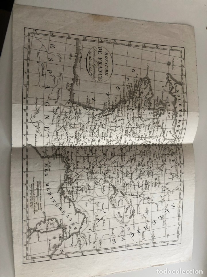 Mapas contempor&aacute;neos: Antiguo mapa de Francia XIX - Foto 1