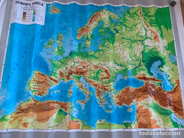 Gran Mapa Escolar De Europa Doble Cara Mide 1 Comprar Mapas Contemporáneos En Todocoleccion 4042
