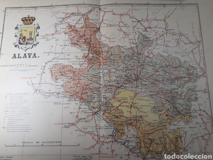 Mapas contempor&aacute;neos: MAPA DE ALAVA 1915 50 x37 cms. - Foto 1