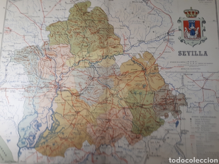 Mapas contempor&aacute;neos: MAPA DE SEVILLA A&Ntilde;O 1915 50X37 CMS - Foto 1