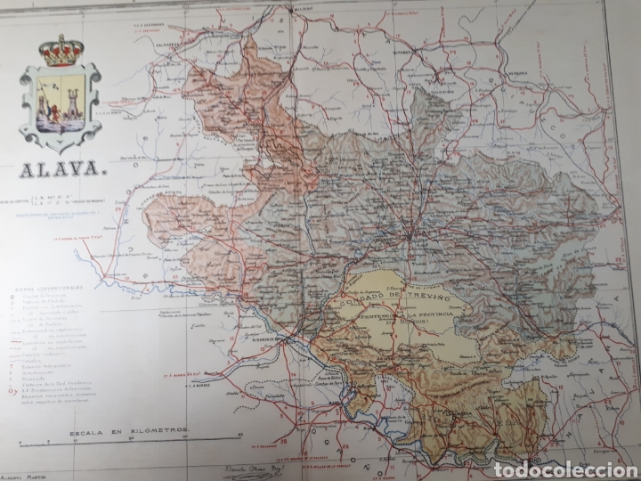 Mapas contempor&aacute;neos: MAPA DE ALAVA A&Ntilde;O 1915 50X37 CMS. - Foto 1