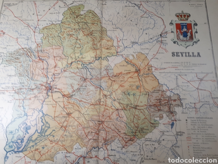 Mapas contempor&aacute;neos: MAPA DE SEVILLA A&Ntilde;O 1915 45X35 CMS - Foto 1