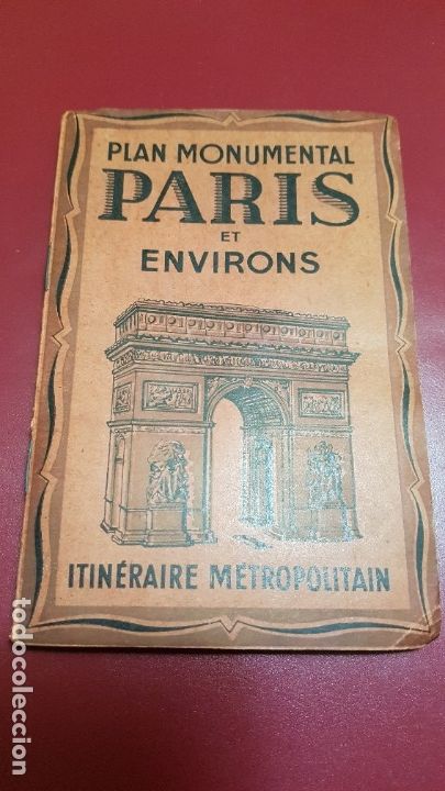 Contemporary maps: PLAN MONUMENTAL PARIS ET ENVIRONS - ITINERARIO METROPOLITANO GUY PARIS SES CARTES POSTALES