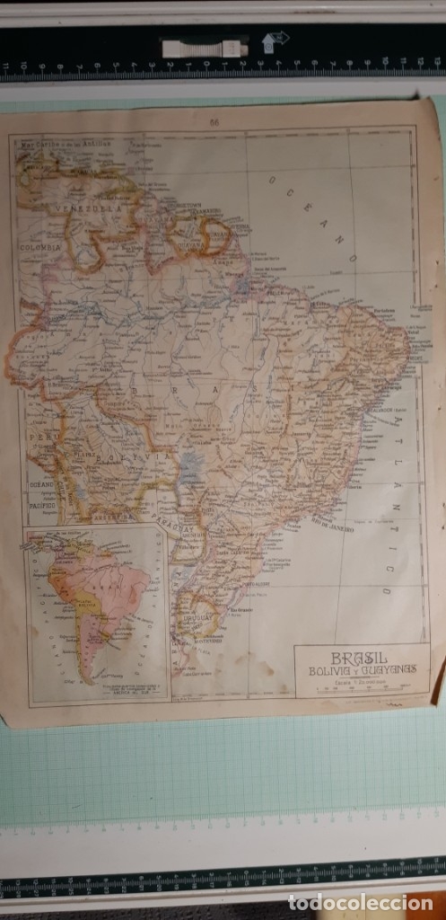Mapas contempor&aacute;neos: MAPA DE BRASIL,BOLIVIA Y GUAYANAS. - Foto 1