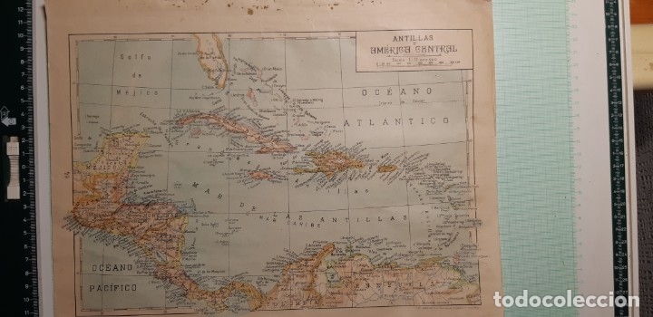 Mapas contempor&aacute;neos: MAPA DE ANTILLAS Y AM&Eacute;RICA CENTRAL. - Foto 1