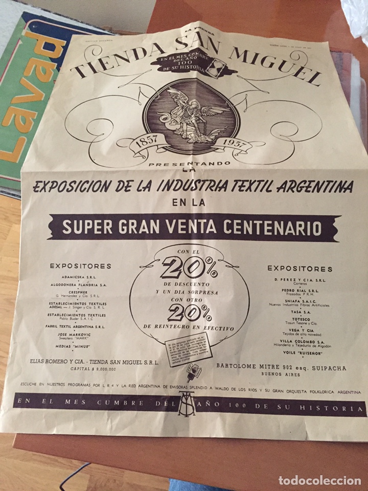 Mapas contempor&aacute;neos: Publicidad tiendas san Miguel. De Buenos Aires