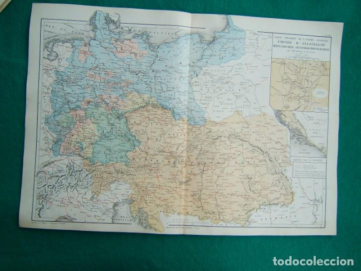 Zeitgen&ouml;ssische Karten: MAPA POLITICO DE EUROPA CENTRAL-IMPERIO DE ALEMANIA-AUSTRIA HUNGRIA-ADRIATICO-DALMACIA-33-1888...