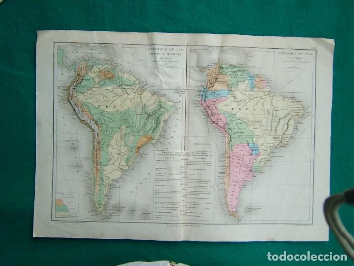 Mapas contempor&aacute;neos: MAPA POLITICO FISICO Y ECONOMICO DE AMERICA DEL SUR-BRASIL-ARGENTINA-VENEZUELA-CHILE-52-1888...