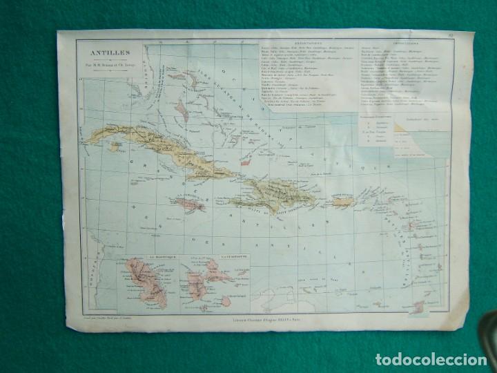 Mapas contempor&aacute;neos: MAPA DE LAS ANTILLAS-ANTILLES-CUBA-LA MARTINICA-GUADALUPE-JAMAICA-PUERTO RICO-HAITI-CAYOS-53-1888...