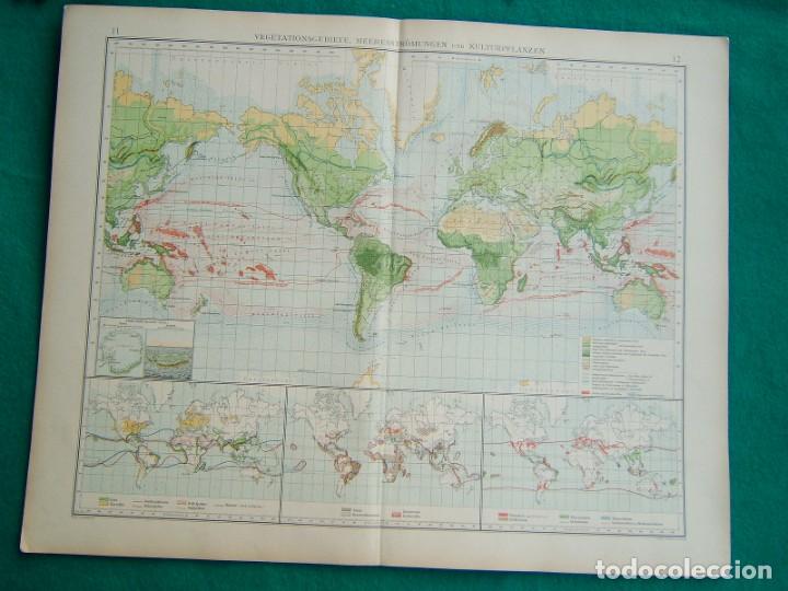 Mapas contempor&aacute;neos: MAPA DE LAS ISOBARAS-LLUVIA-ESTACIONES CLIMATICAS TERRESTRES-VEGETACION-FLUJOS MARINOS-10-12-1899...