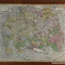 Mapas contemporáneos: MAPA ZONA BADEN-WUTEMBERT HERTZOGTHU. ALEMANIA. 1743. ORIGINAL.