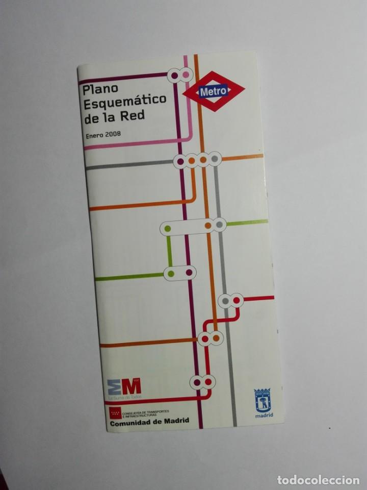 Mapas contempor&acirc;neos: PLANO METRO MADRID - 2008 ENERO - FERROCARRIL TREN