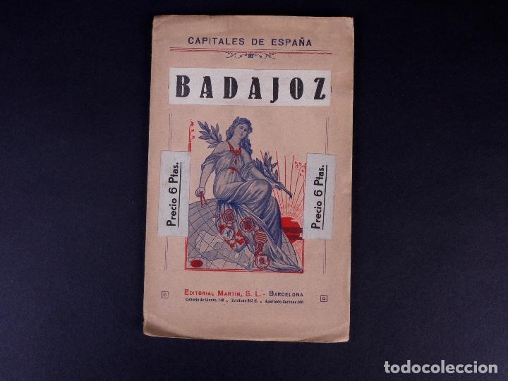 Mapas contempor&acirc;neos: BADAJOZ, CAPITALES DE ESPA&Ntilde;A. COLECCI&Oacute;N DE CARTAS CARTOGR&Aacute;FICAS EDITORIAL MART&Iacute;N. BARCELONA 1956