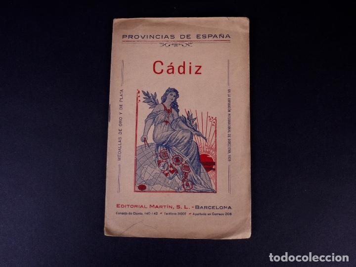 Mapas contempor&acirc;neos: CADIZ, CAPITALES DE ESPA&Ntilde;A. COLECCI&Oacute;N DE CARTAS CARTOGR&Aacute;FICAS EDITORIAL MART&Iacute;N. BARCELONA 1956