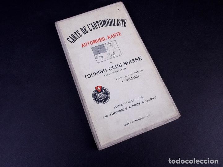 Mapas contempor&acirc;neos: CARTE DE L'AUTOMOBILISTE N&ordm; 1. TOURING-CLUB SUISSE 1924