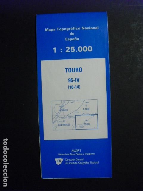 Mapas contempor&aacute;neos: 1993 MAPA DE TOURO 1:25000 INSTITUTO GEOGRAFICO NACIONAL