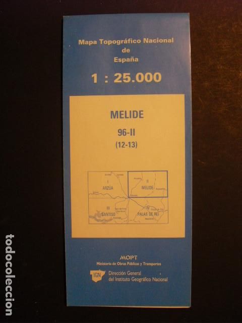 Mapas contempor&aacute;neos: 1993 MAPA DE MELIDE 1:25000 INSTITUTO GEOGRAFICO NACIONAL