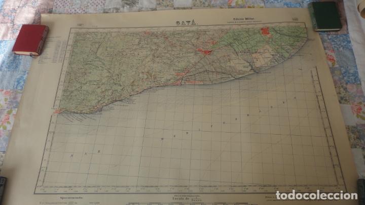 Mapas contempor&aacute;neos: ANTIGUO MAPA EDICION MILITAR GAV&Aacute;  BARCELONA 1949