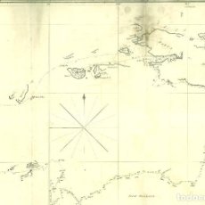 Mapas contemporáneos: CHART OF THE TRACK AND DISCOVERIES OF THE EAFT INDIA COMPANY'S CRUCIERS. HYDROGRAPHICAL OFICCE. 