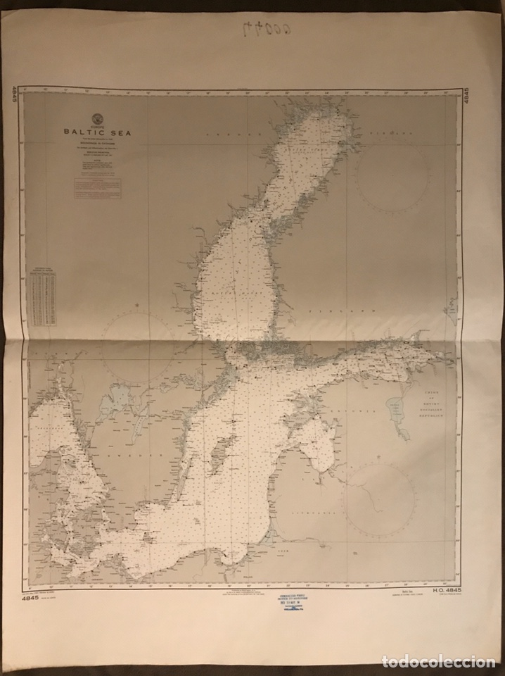 Mappe contemporanee: MAPA: BALTIC SEA, MAR B&Aacute;LTICO Cartograf&iacute;a Medidas: 1,17 x 0,89 cm., (a.1964)