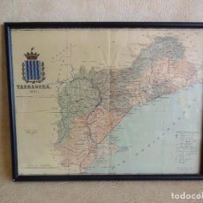 Mapas contemporáneos: CUADRO CON MAPA TARRAGONA AÑO 1901 ENMARCADO BENITO CHIAS 44,5 CM X 35 CM