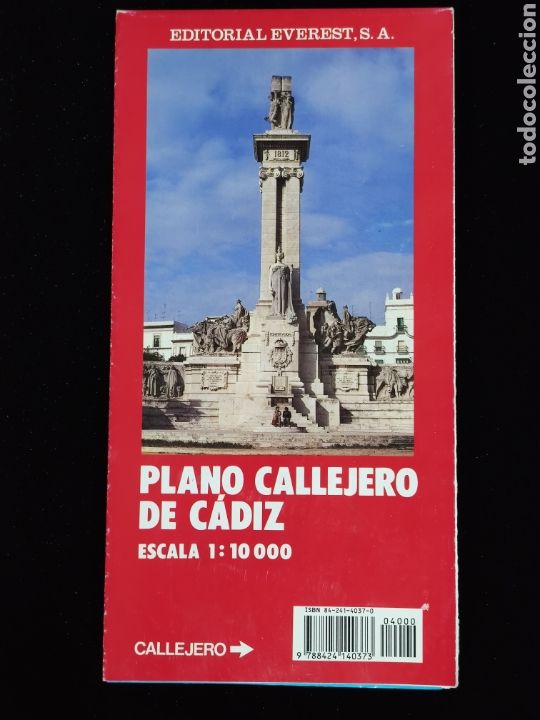 Mapas contempor&acirc;neos: Plano callejero de Cadiz,a&ntilde;o 1992.