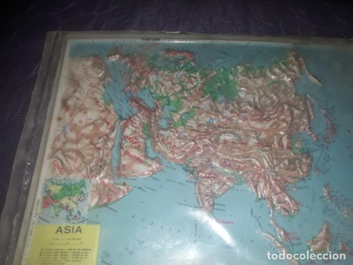 Mapas contempor&acirc;neos: Antiguo mapa fisico escolar de Asia,sald toda Europa y parte africa,marca rico firenze