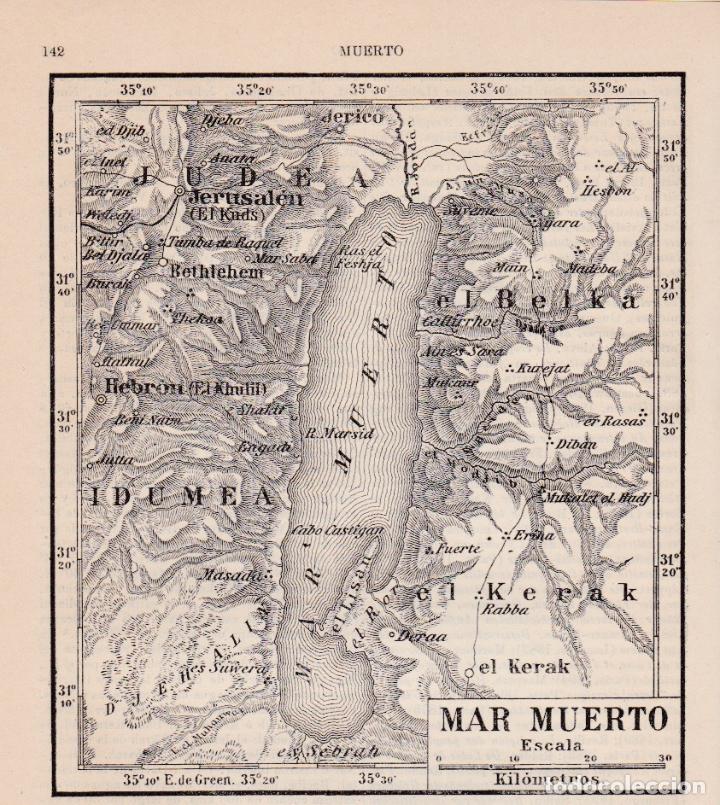 Mapas contempor&aacute;neos: Mapa mar Muerto  - 1927