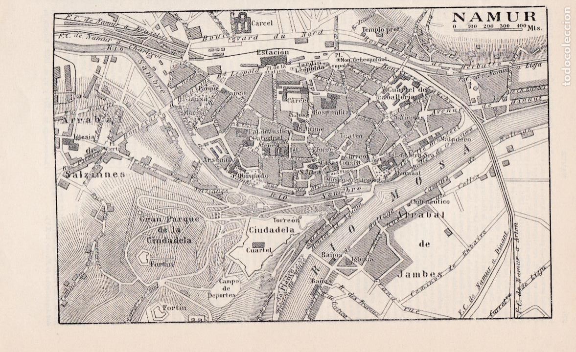 Mapas contempor&aacute;neos: Mapa Namur * B&Eacute;LGICA * - 1927
